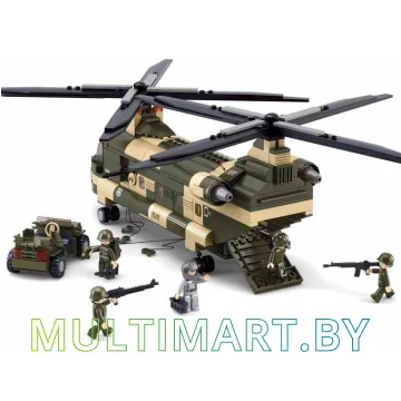 Конструктор Sluban M38-B0508 Транспортный вертолет (520 деталей) картинка 5